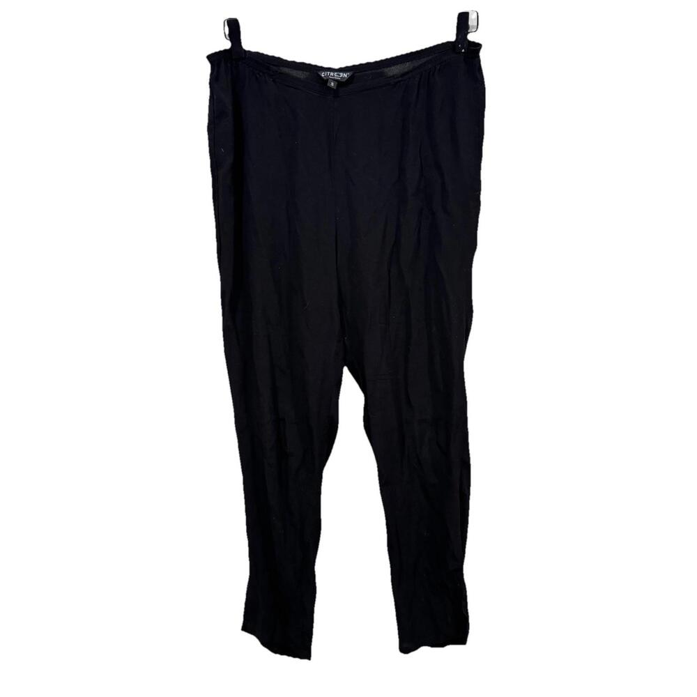 CITRON SANTA‎ MONICA pants Slit el lagenlook black Small Viscose Rayon Blend